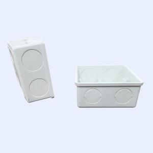 Electrical Plastic Fireproof Wall Mounting PVC Junction Box 75x75Mm 74x74Mm