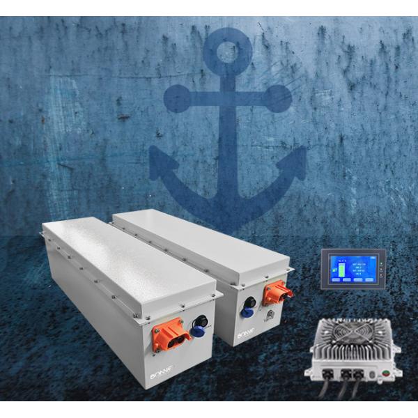 5.12kWh Lithium Boat Battery With Remote LCD Monitoring / Parallel Connection, Electric Boat Motor Battery