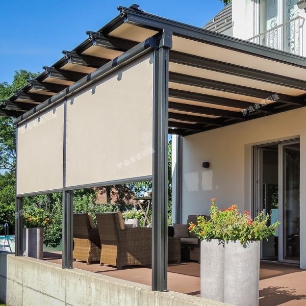 Buy Luxury Rustproof Aluminum Pergola -Windproof Sunshade Canopy for Garden & Backyard Outdoor Sunshade at wholesale prices