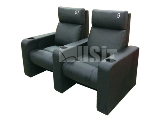 Synthetic PU Leather Home Cinema Chair With Embroidery Logo