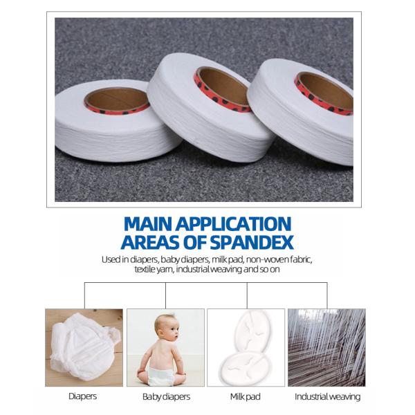 White 140D Spandex Covered Yarn Nylon Filament For Knitting