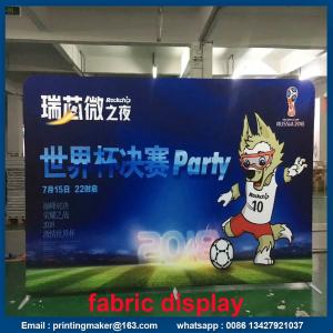 Quality Stretch Trade Show Tension Fabric Displays with Dye Sublimation Printing for sale