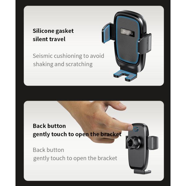 Yesido C262 Universal Car Phone Holder with 360° Revolve Flexible Adjustment for 4.7-7.2 Inches Devices