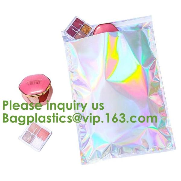 Buy Holographic Mailing Compostable Bags Eco Poly Mailer With Handle Shipping Envelopes Eco Friendly Poly Mailer Bag at wholesale prices