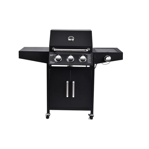 Buy Gas Barbecue Grills Outdoor With Stove hybrid grill 3 1 burners Butane for Tailgating at wholesale prices