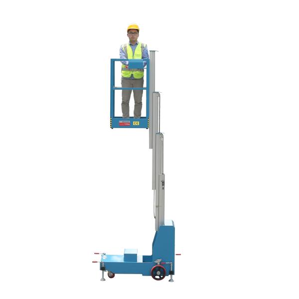 Buy 4m Height Portable Access Platform Electric Aerial One Man Lift Single Manlift at wholesale prices