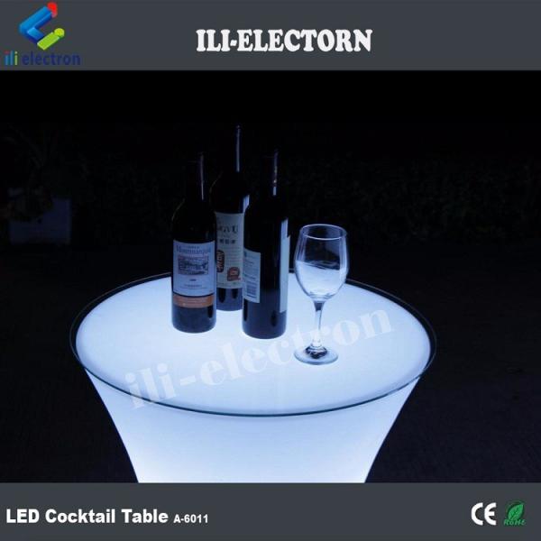 Illuminated led plastic lighting furniture set cocktail table