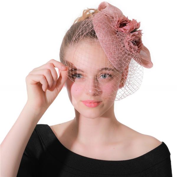 10*20 cm Party Decoration Sinamay Feather Fascinator with Headband