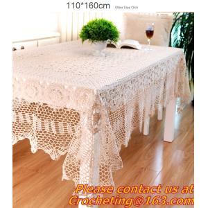 Crocheted Applepine flower Table cloth, table cover, handmade crochet, blanket,