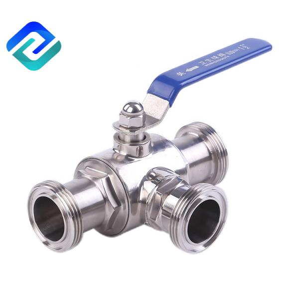 Buy Manual T / L Port Tri Clamp Connection Casting Ball Valve at wholesale prices