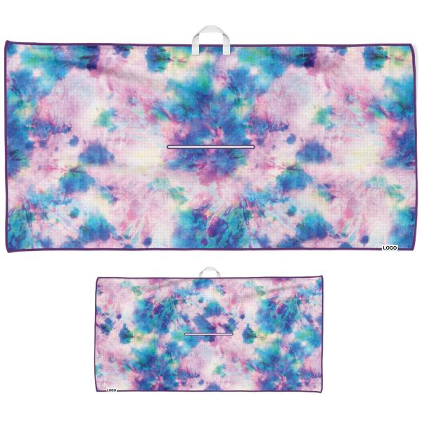 High Quality Custom Different Shape Microfiber Waffle Magnetic Golf Towels