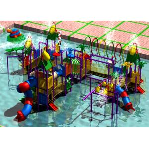 Custom Water Park Construction , Fiberglass Kids Playground Equipment Slide