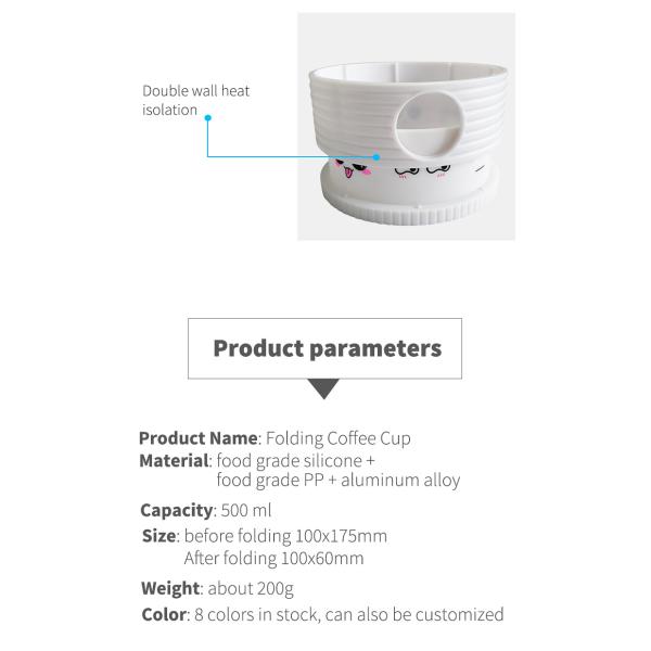 18oz Rubber Drinking Cups Silicone Household Products Double Wall