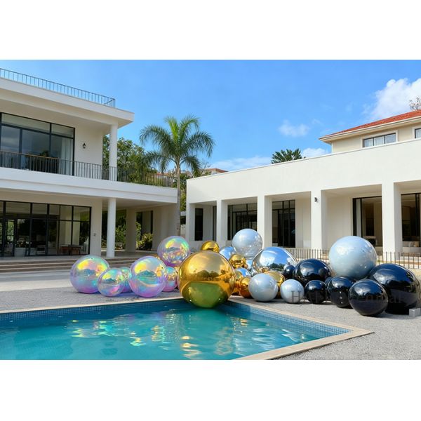 Buy Inflatable Mirror Ball PVC Shiny Space Decoration Customized Size And Color at wholesale prices