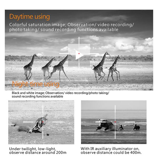 Digital Optics Scope Infrared Night Vision Monoculars NVP4550 Gun Accessories