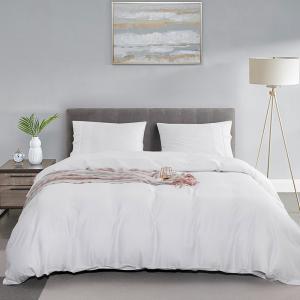 Natural Bamboo Fiber Sheet Set 60s 300tc 3 pcs Pillowcase Duvet Cover King Queen