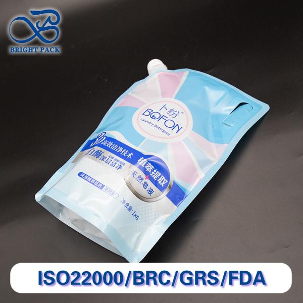 Buy Durable And Convenient Spout Pouch With Handle For Laundry Detergent Packaging Custom Printed Bulk Order Discounts. at wholesale prices