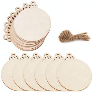 Creative DIY Round Shape Wooden Crafts Door Tag For Decorations Hanging Tag