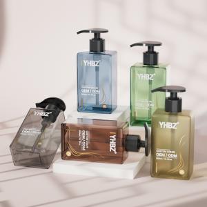 Quality 300ml Flat Square Plastic Pump Bottle with Customized Color and Silk Screen Printing for Cosmetic Use for sale