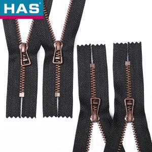 #5 Copper Zipper Eco Friendly Silver Jacket Zipper Customized