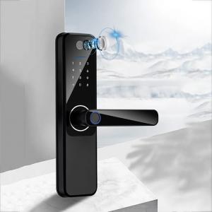 8 Language Code Wifi Tuya Digital Door Lock with Smart Fingerprint Camera and