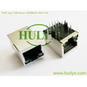 Single Port Tab Up UPOE Rj45 Poe Magjack 1000Base T 90 ° Right Angle L=21.3