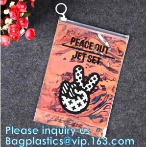 Vinyl Slider PE PVC EVA Forsted Matte Compostable Zipper Lock Bag, Holographic
