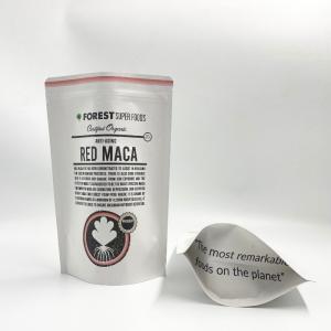 Resealable White Kraft Aluminum Laminated Bags Biodegradable