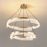 Transparent PMMA Acrylic Lampshade LED Chandelier Rust Resistant