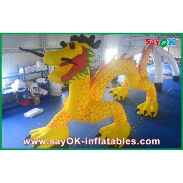 Advertising Inflatable Cartoon Characters , Chinese Yellow Dragon Arch