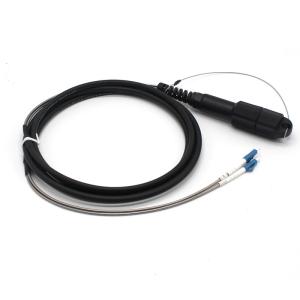 2 Fiber Count Black Armored Tactical Fiber Optic Patch Cord Reel with 100M 200M