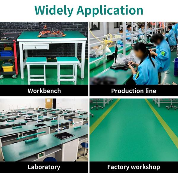 ESD Rubber Table Mat Antistatic 1.8mm-3mm Green Grey Blue