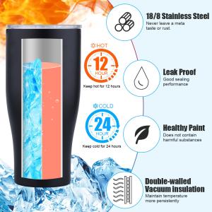 Stainless Steel Vacuum Tumbler Travel Mugs With Straw