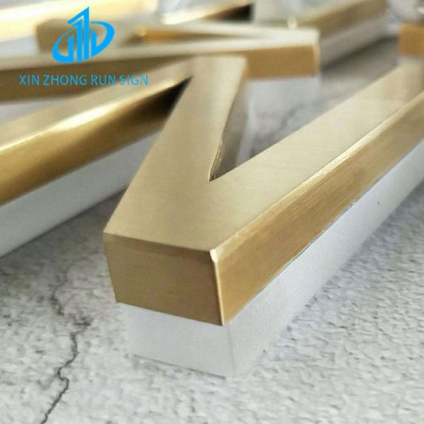 Stainless steel metal Backlit letters shop company custom backlit letters