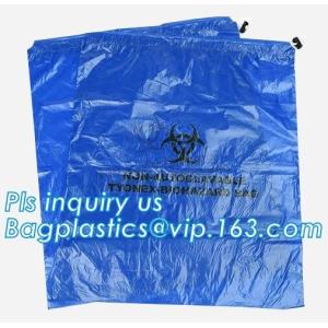 Super Jumbo Large Drawstring Autoclavable Biohazard Bags, Thick Polyethylene Bag