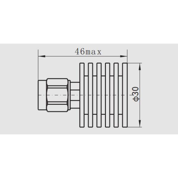 TNCA Male 10 Watt RF Load 46mm / 1.181″ RF Coaxial Termination