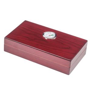 Rectangular Humidity Control Varnish Cigar Packaging Rigid Boxes With Customizat