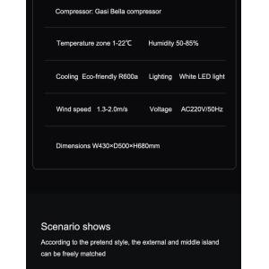 168L Hotel Refrigerator With Single Temperature Zone 160W Power Stainless Steel