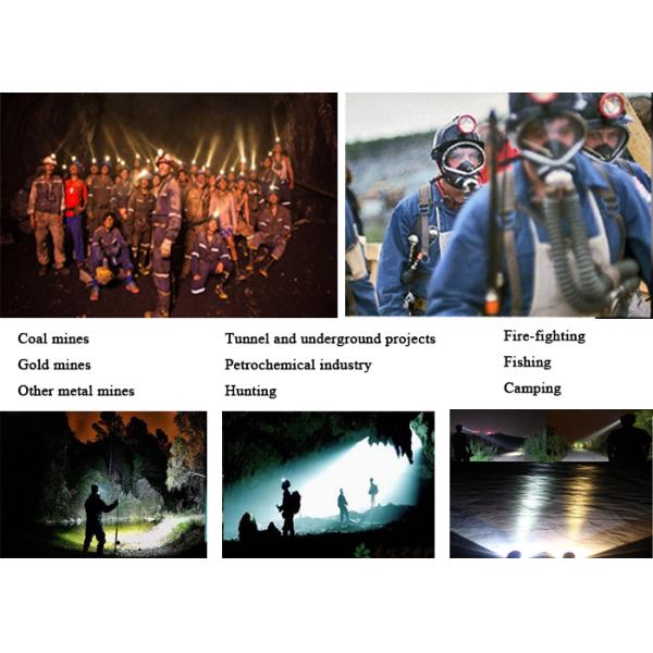 348lum 10.4Ah Corded Led Mining Headlamp 25000lux SOS Auxiliary