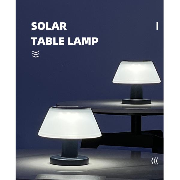 Rechargeable Powered Solar Table Lamp Light Outdoor Patio 4100K IP55