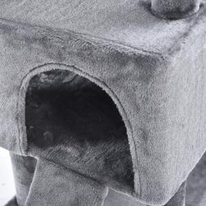 Wood Cat House Scratcher Black Cat Scratching Pole Tower Customized