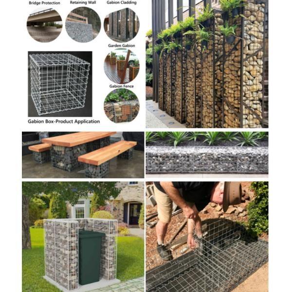 100x50mm CE Welded Gabion Box 8mm Single Wire Gabion Garden Wall