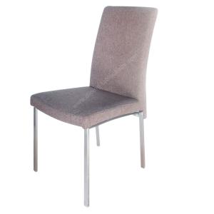 Brown Fabric Upholstered Dining Chairs , Wear Proof Furniture Dining Chair