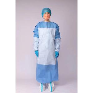 Quality 30 - 50gsm Disposable Surgical Gown In Blue Green Elastic Or Knitted Cuff for sale