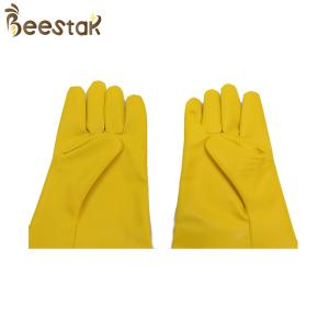 Professional Grade White Sheepskin Gloves for Beekeeping with Ventilated Cuff