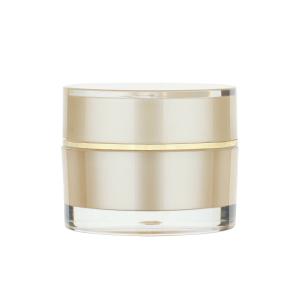 50g empty cosmetic cream jar yellow Round Acrylic Double-Layer Plastic Eye Cream