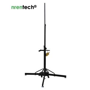 5.5m iron materials telescopic mast with mobile quadpod brackets with wheels