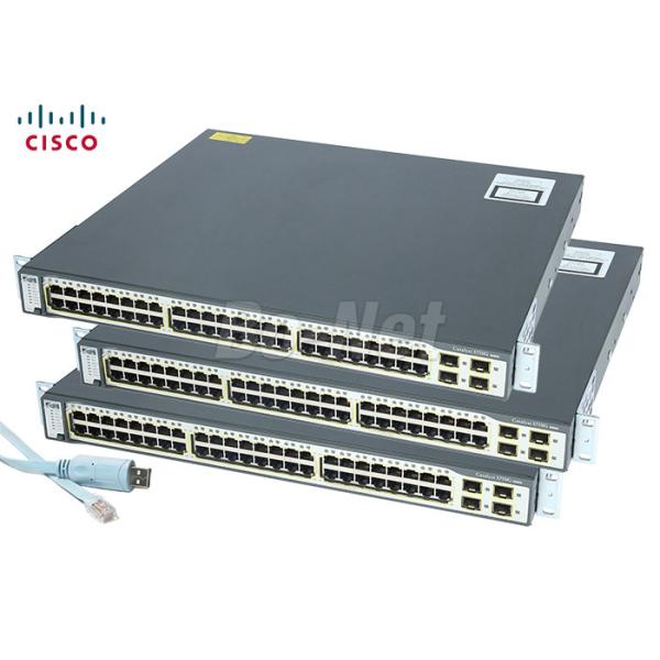 WS-C3750G-48TS-S Network Cisco Switch 48x10/100/1000 Transmission Rate 4 SFP