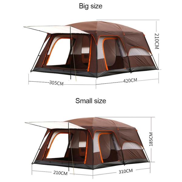 Waterproof Automatic Family Camping Tent 190T Polyester PU3000MM Green