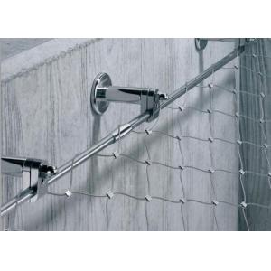 Ferrule Type Stainless Steel Wire Rope Mesh / Green Wall Mesh CE Approved